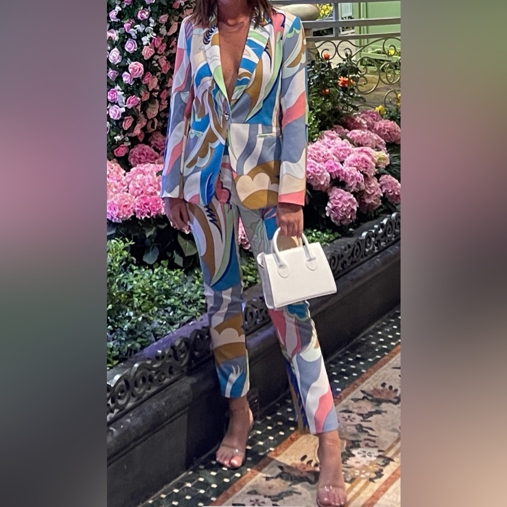 Vibrant Multicolor Women's Pantsuit